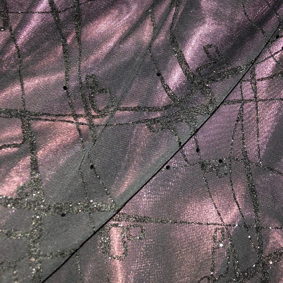 Deep purple party dress with sparkle accents - Picture 4 of 6